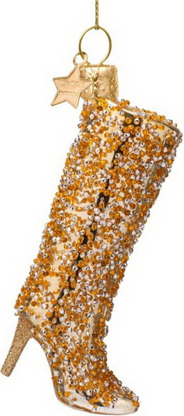 Изображение товара Елочная игрушка Vondels Сапог с бриллиантами / 2250101105014 (золотой)