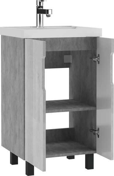 Изображение товара Тумба под умывальник Айсберг Bazis 50 Марта без ящика (бетон)