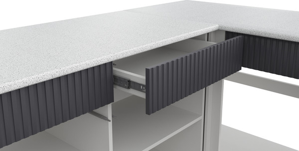 Изображение товара Кухонный гарнитур Mio Tesoro К София 3x1.8 (белый/бланж/графит матовый/черный/антарес)