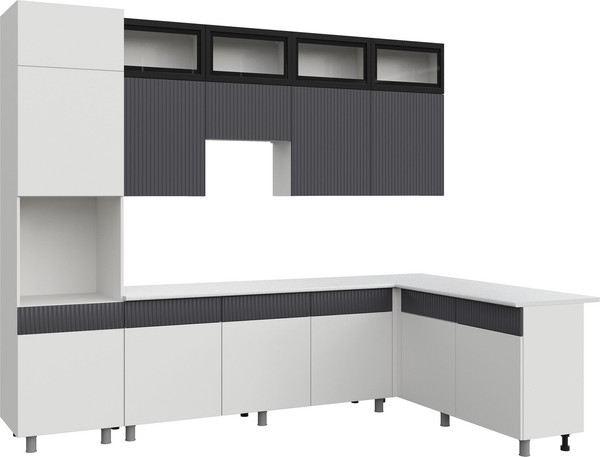 Изображение товара Кухонный гарнитур Mio Tesoro К София 3x1.8 (белый/бланж/графит матовый/черный/антарес)