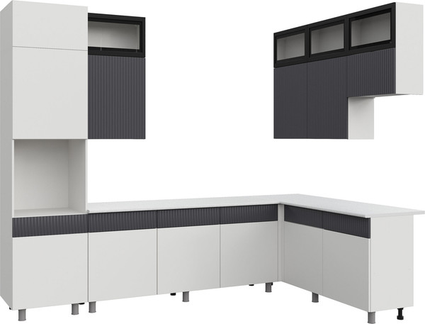 Изображение товара Кухонный гарнитур Mio Tesoro К София 3x1.8 (белый/бланж/графит матовый/черный/антарес)