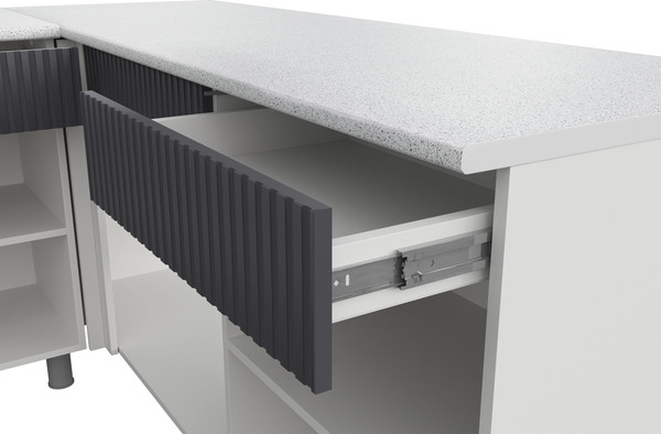 Изображение товара Кухонный гарнитур Mio Tesoro К София 3x1.8 (белый/бланж/графит матовый/черный/антарес)