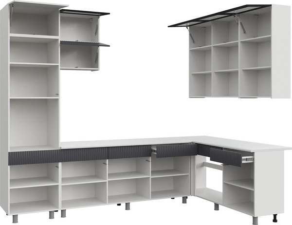 Изображение товара Кухонный гарнитур Mio Tesoro К София 3x1.8 (белый/бланж/графит матовый/черный/антарес)