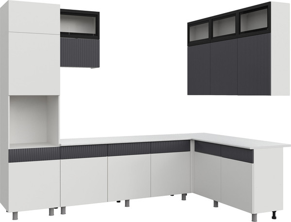 Изображение товара Кухонный гарнитур Mio Tesoro К София 3x1.8 (белый/бланж/графит матовый/черный/антарес)