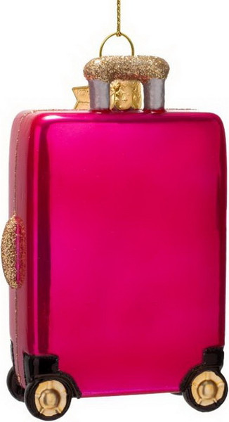 Изображение товара Елочная игрушка Vondels Чемодан / 1250382100013 (малиновый)