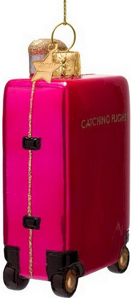Изображение товара Елочная игрушка Vondels Чемодан / 1250382100013 (малиновый)