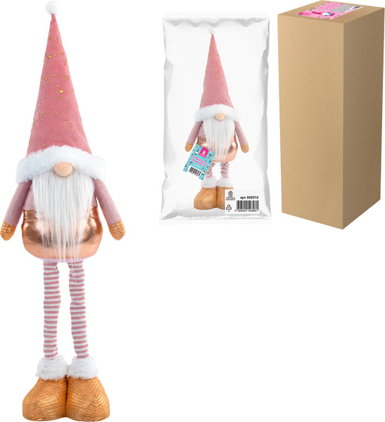 Изображение товара Фигура под елку Золотая сказка В форме гнома / 592512 (72см)