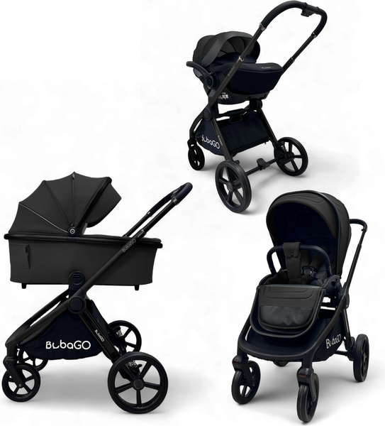 Изображение товара Детская универсальная коляска Bubago Gaudi 3в1 / BG 195-3 (черный)