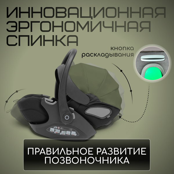 Изображение товара Детская универсальная коляска Bubago Gaudi 3в1 / BG 195-1 (зеленый)