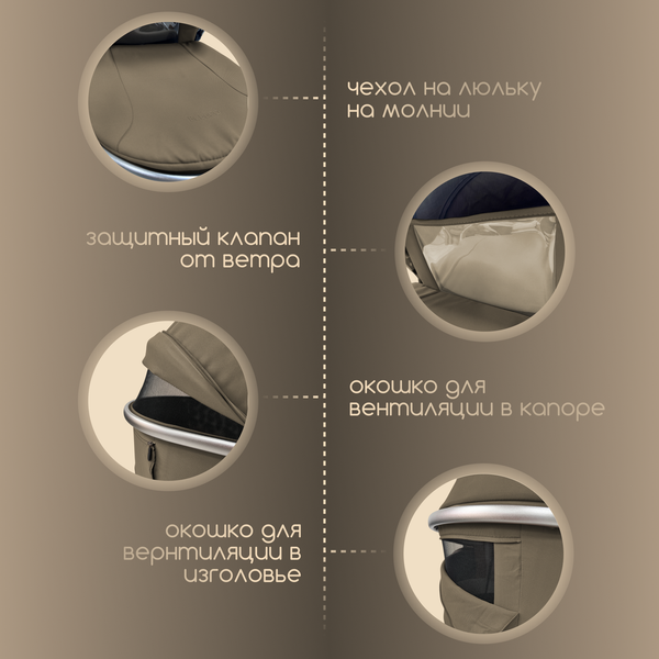 Изображение товара Детская универсальная коляска Bubago Gaudi 3в1 / BG 195-2 (бежевый)