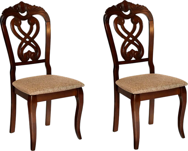 Изображение товара Набор стульев Tetchair Andromeda 47x55.5x107 (2шт, дерево гевея/Cappuchino/ткань коричневый)