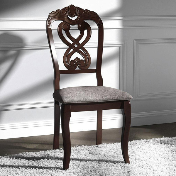 Изображение товара Набор стульев Tetchair Andromeda 47x55.5x107 (2шт, дерево гевея/Cappuchino/ткань коричневый)