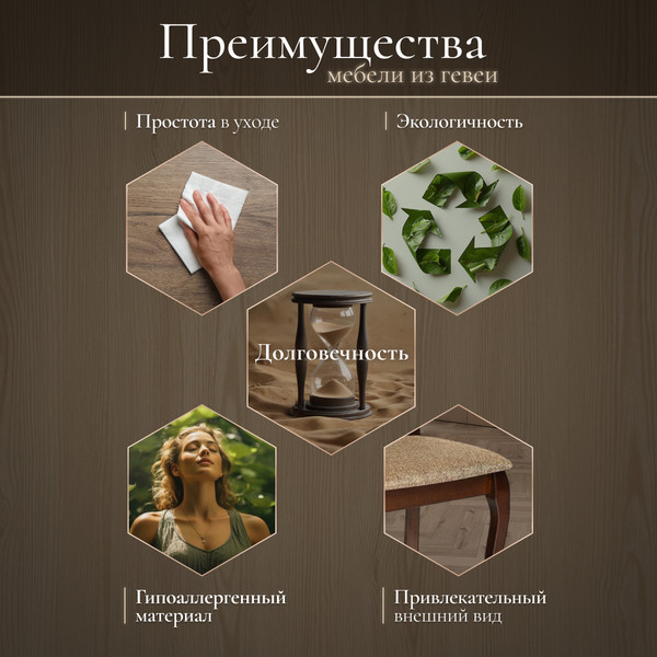 Изображение товара Набор стульев Tetchair Andromeda 47x55.5x107 (2шт, дерево гевея/Cappuchino/ткань коричневый)