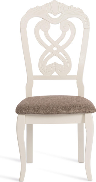 Изображение товара Набор стульев Tetchair Andromeda 47x55.5x107 (2шт, дерево гевея/Ivory White/ткань коричневая)