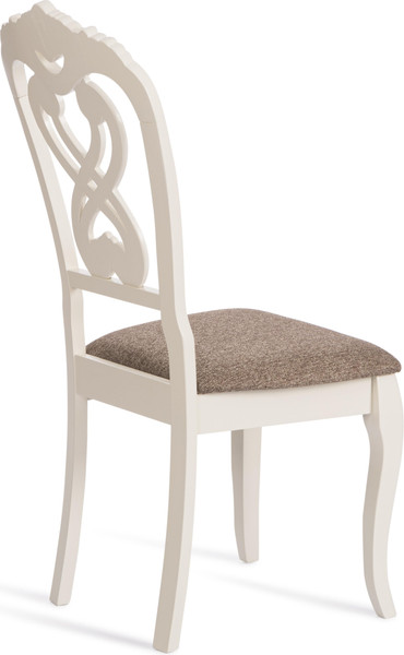 Изображение товара Набор стульев Tetchair Andromeda 47x55.5x107 (2шт, дерево гевея/Ivory White/ткань коричневая)