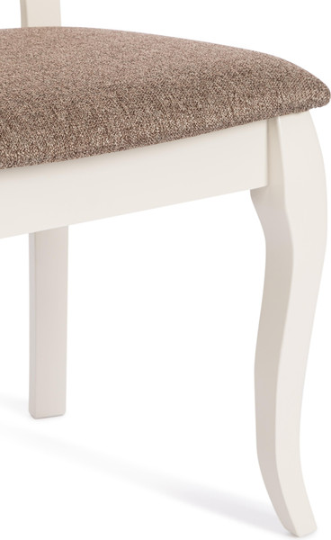 Изображение товара Набор стульев Tetchair Andromeda 47x55.5x107 (2шт, дерево гевея/Ivory White/ткань коричневая)