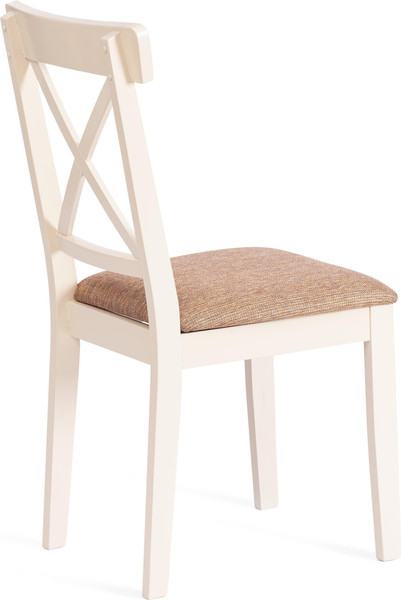 Изображение товара Набор стульев Tetchair Golfi 2 (2шт, дерево гевея/Ivory White/коричневый/золотой)