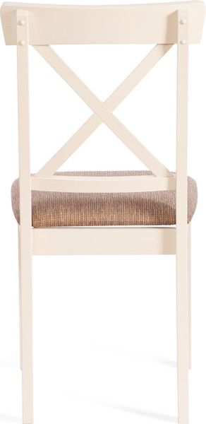 Изображение товара Набор стульев Tetchair Golfi 2 (2шт, дерево гевея/Ivory White/коричневый/золотой)