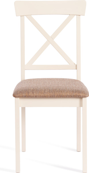 Изображение товара Набор стульев Tetchair Golfi 2 (2шт, дерево гевея/Ivory White/коричневый/золотой)