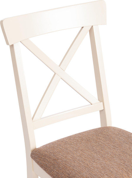 Изображение товара Набор стульев Tetchair Golfi 2 (2шт, дерево гевея/Ivory White/коричневый/золотой)