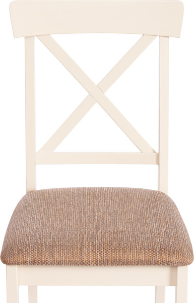 Изображение товара Набор стульев Tetchair Golfi 2 (2шт, дерево гевея/Ivory White/коричневый/золотой)