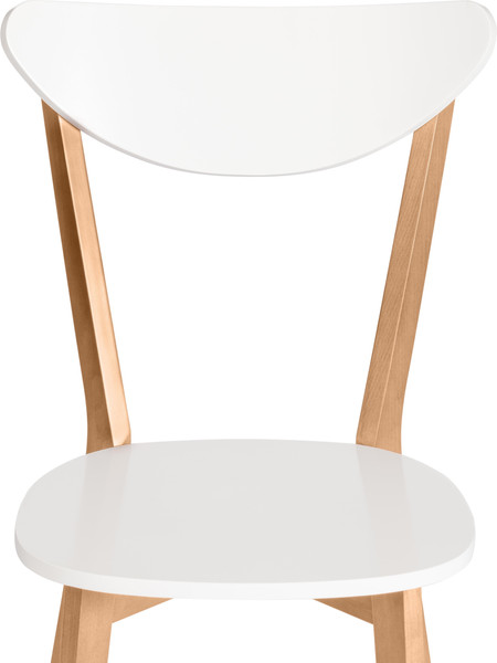 Изображение товара Набор стульев Tetchair Maxi жесткое сидение (2шт, белый/натуральный)