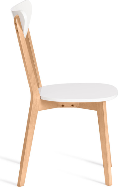 Изображение товара Набор стульев Tetchair Maxi жесткое сидение (2шт, белый/натуральный)