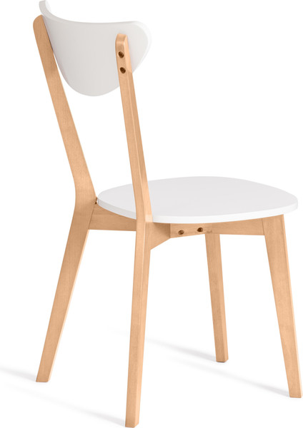 Изображение товара Набор стульев Tetchair Maxi жесткое сидение (2шт, белый/натуральный)