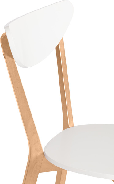 Изображение товара Набор стульев Tetchair Maxi жесткое сидение (2шт, белый/натуральный)