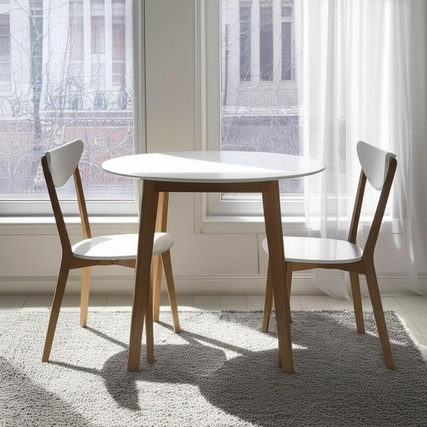 Изображение товара Набор стульев Tetchair Maxi жесткое сидение (2шт, белый/натуральный)