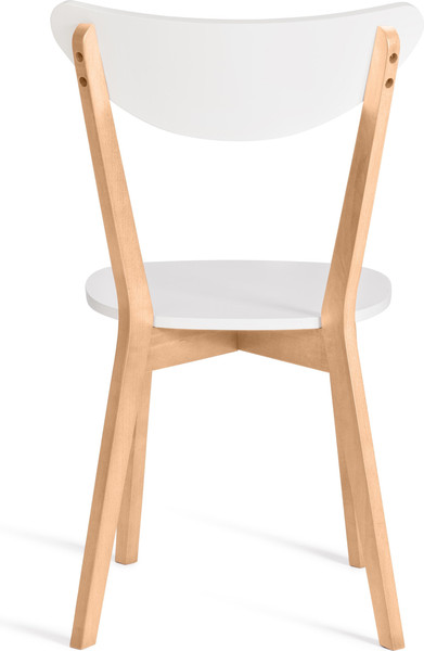 Изображение товара Набор стульев Tetchair Maxi жесткое сидение (2шт, белый/натуральный)