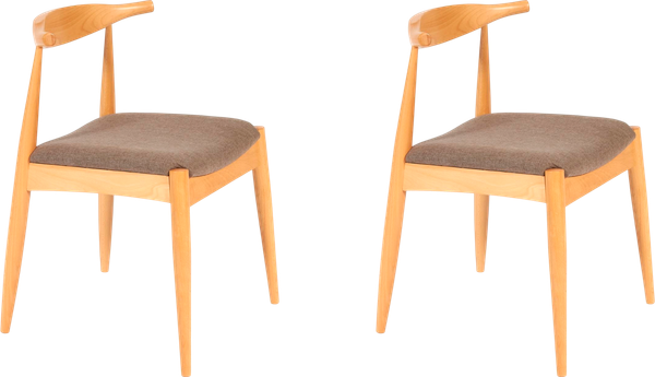 Изображение товара Набор стульев Tetchair Bull мягкое сиденье (2шт, натуральный/коричневый)