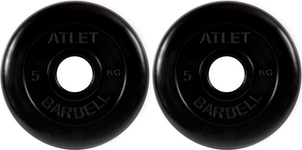 Изображение товара Набор дисков для штанги MB Barbell Atlet d51 5кг (2шт, черный)
