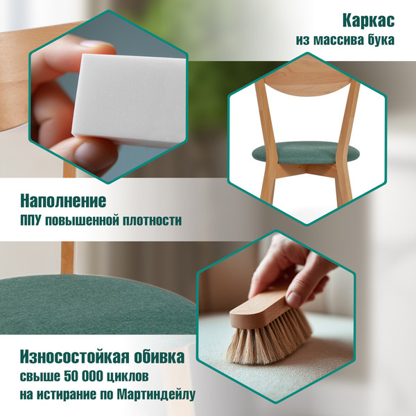 Изображение товара Набор стульев Tetchair Maxi мягкое сиденье (2шт, морская волна)