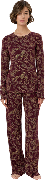 Изображение товара Пижама Mark Formelle 592624 (р.164/170-84-90, золотые олени на бордо)