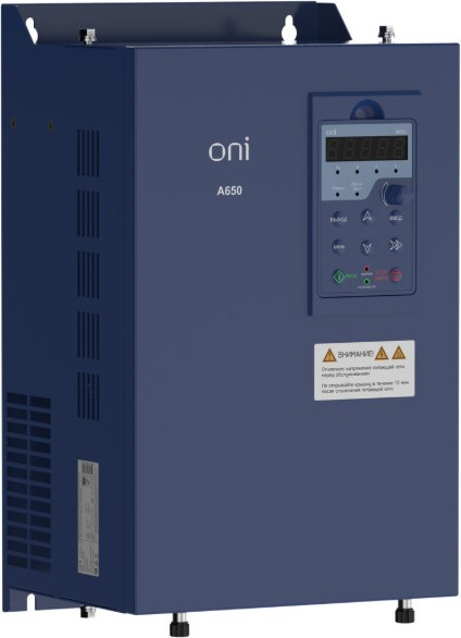 Изображение товара Частотный преобразователь ONI A650 380В 3Ф 22кВт 45А M / A650-33E22TM