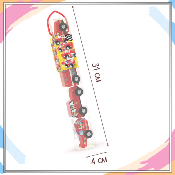 Изображение товара Набор игрушечной техники Hape Jadore Пожарное отделение Службы Спасения / 833492_HPJ