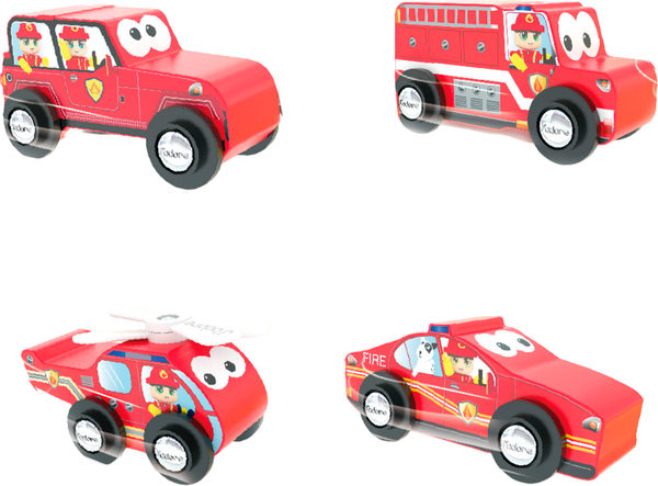 Изображение товара Набор игрушечной техники Hape Jadore Пожарное отделение Службы Спасения / 833492_HPJ