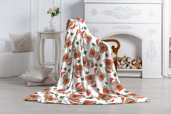 Изображение товара Плед Павлинка Новогодние мишки 150х200