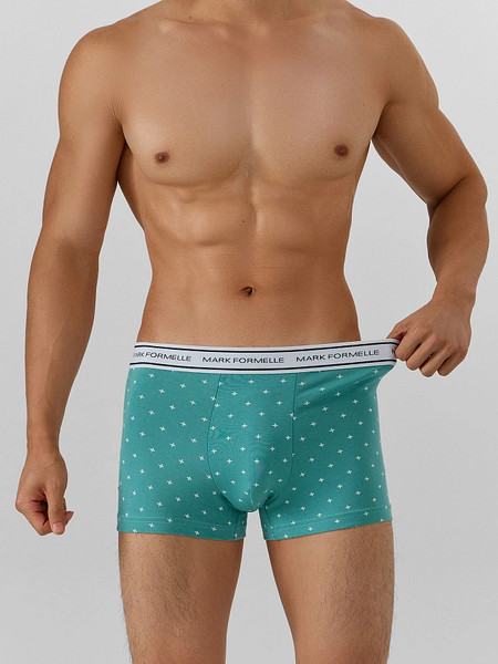 Изображение товара Комплект мужских трусов Mark Formelle 411228-2 (р.86-96, узор на персидском зеленом/черный)