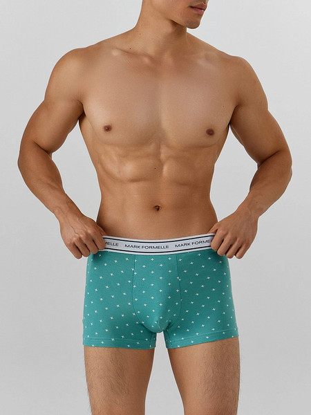 Изображение товара Комплект мужских трусов Mark Formelle 411228-2 (р.98-108, узор на персидском зеленом/черный)