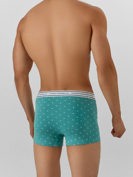 Изображение товара Комплект мужских трусов Mark Formelle 411228-2 (р.102-112, узор на персидском зеленом/черный)
