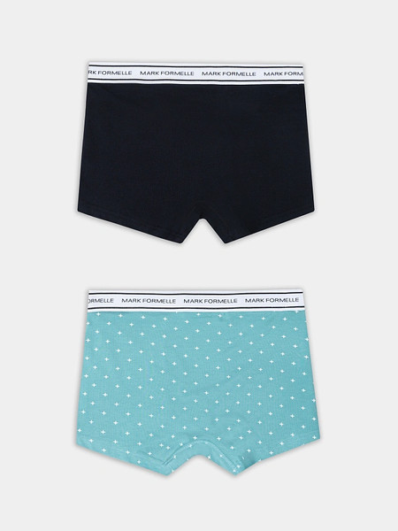 Изображение товара Комплект мужских трусов Mark Formelle 411228-2 (р.102-112, узор на персидском зеленом/черный)