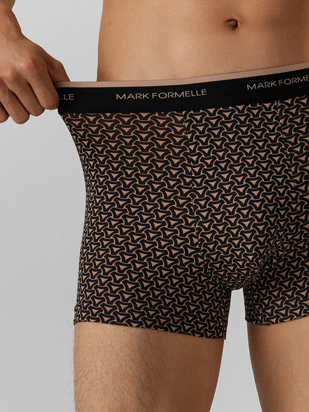 Изображение товара Комплект мужских трусов Mark Formelle 411228-2 (р.82-92, беж узор на черном/бежевый)