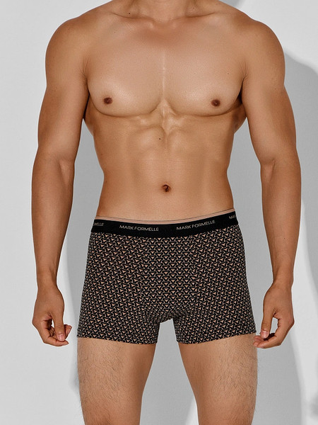 Изображение товара Комплект мужских трусов Mark Formelle 411228-2 (р.86-96, беж узор на черном/бежевый)