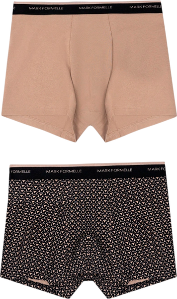 Изображение товара Комплект мужских трусов Mark Formelle 411228-2 (р.86-96, беж узор на черном/бежевый)