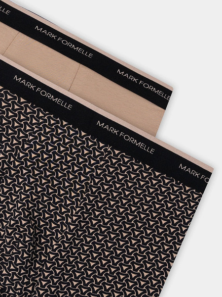 Изображение товара Комплект мужских трусов Mark Formelle 411228-2 (р.94-104, беж узор на черном/бежевый)