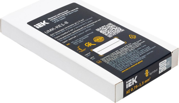 Изображение товара Маркер кабельный IEK KE 0.75-1.5мм2 "8" / UMK-KE1-8 (500шт)