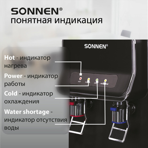 Изображение товара Кулер Sonnen FSE-02WB / 456169 (черный)