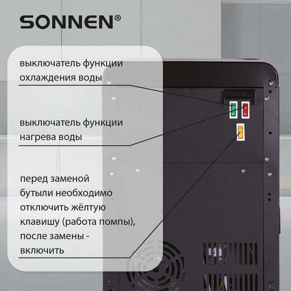 Изображение товара Кулер Sonnen FSE-02WB / 456169 (черный)